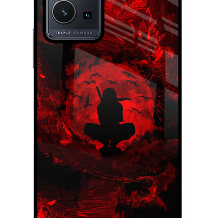 Itachi Uchiha Vivo Y75 5G/Vivo T1 5G Glass Case Back Cover by Casekaro