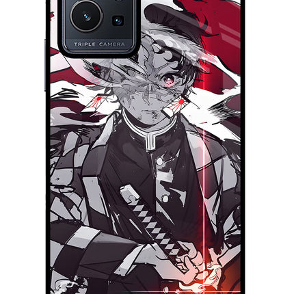 Demon Slayer Vivo Y75 5G/Vivo T1 5G Glass Case