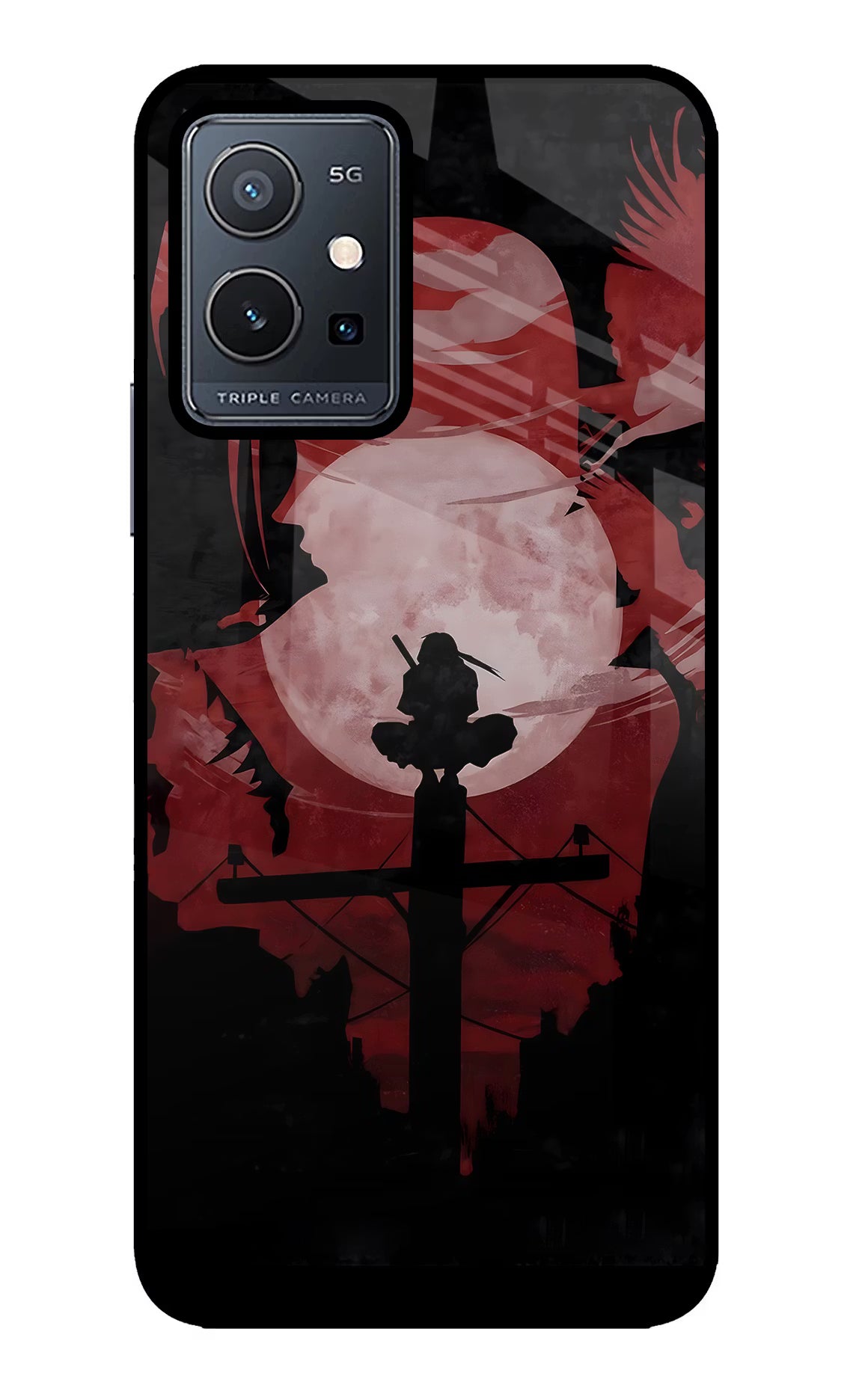 Naruto Anime Vivo Y75 5G/Vivo T1 5G Glass Case Back Cover by Casekaro