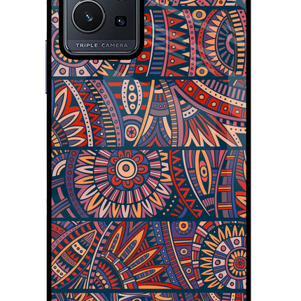 African Culture Design Vivo Y75 5G/Vivo T1 5G Glass Case Back Cover by Casekaro