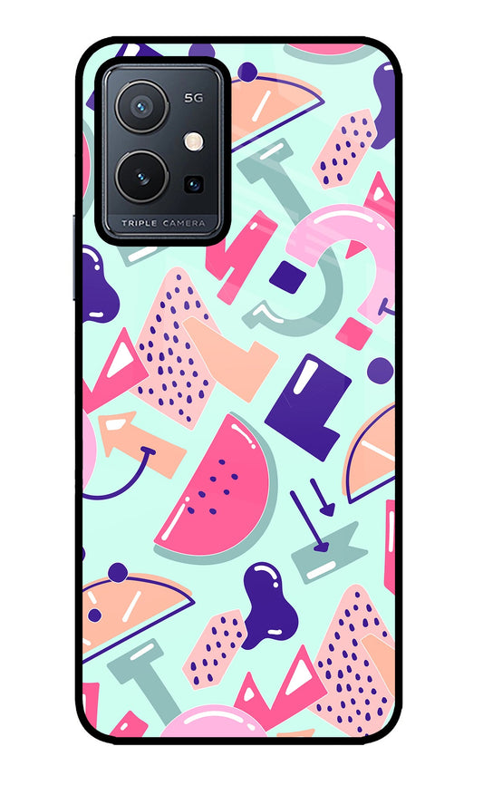 Doodle Pattern Vivo Y75 5G/Vivo T1 5G Glass Case