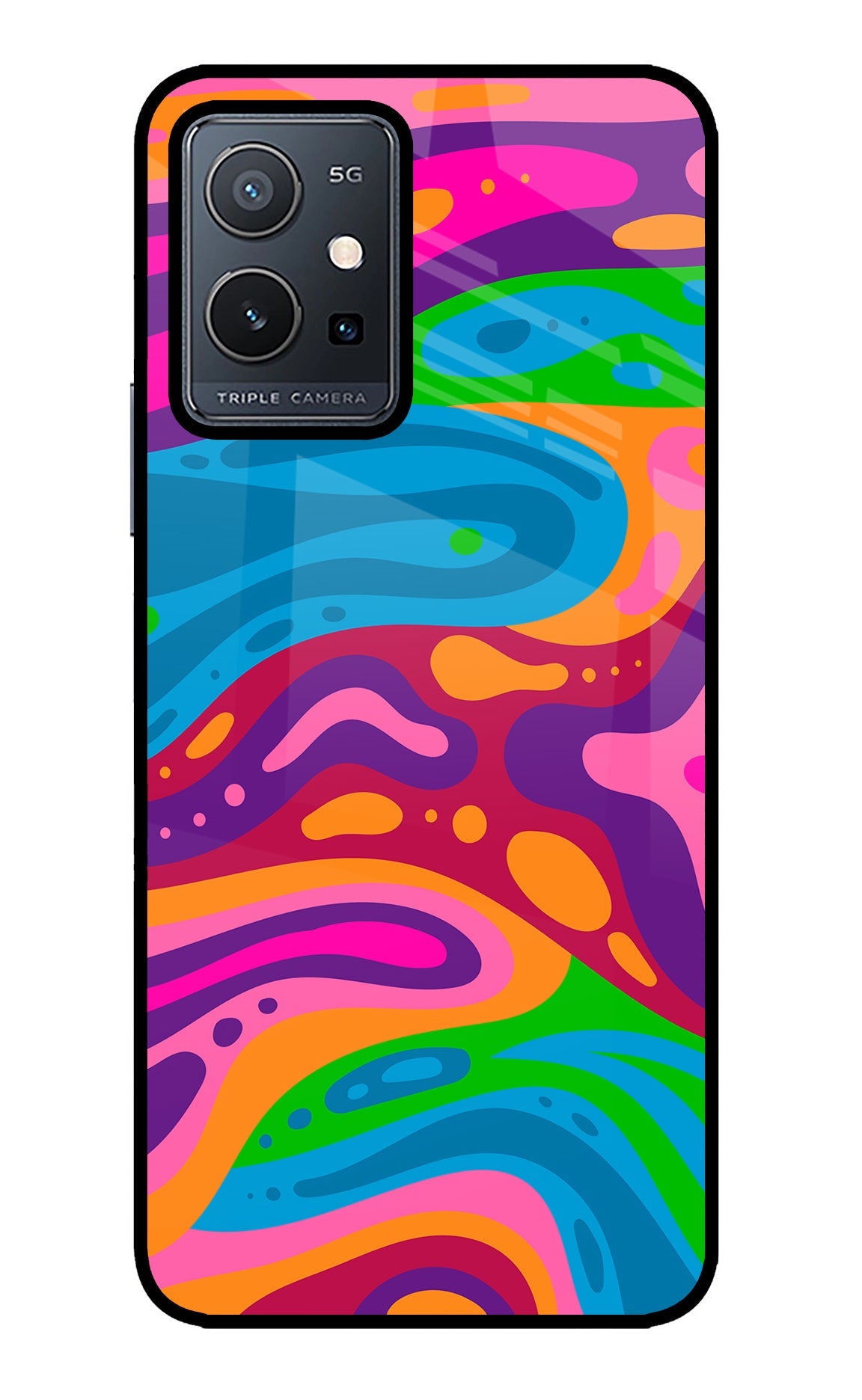 Trippy Pattern Vivo Y75 5G/Vivo T1 5G Back Cover