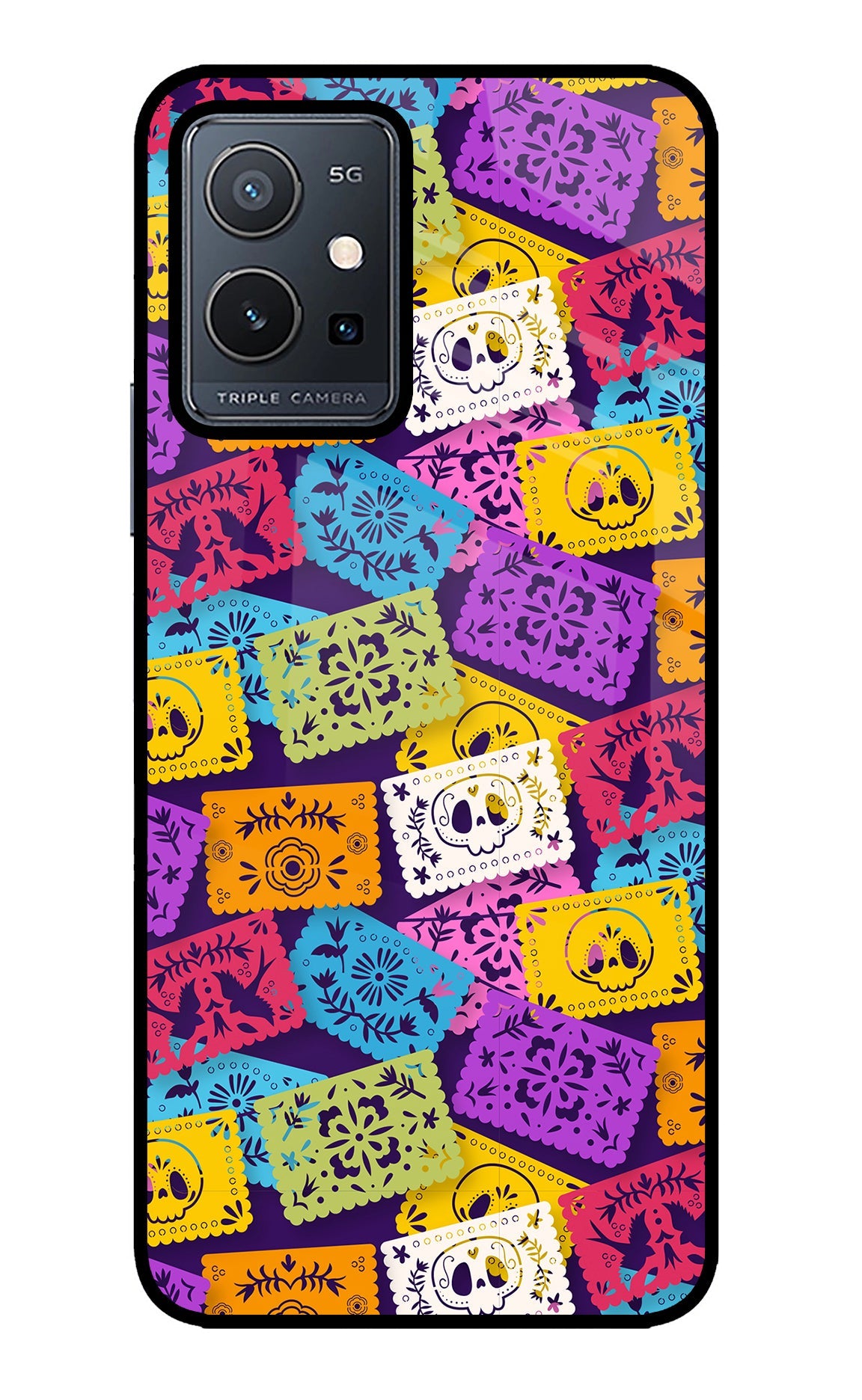 Mexican Pattern Vivo Y75 5G/Vivo T1 5G Back Cover