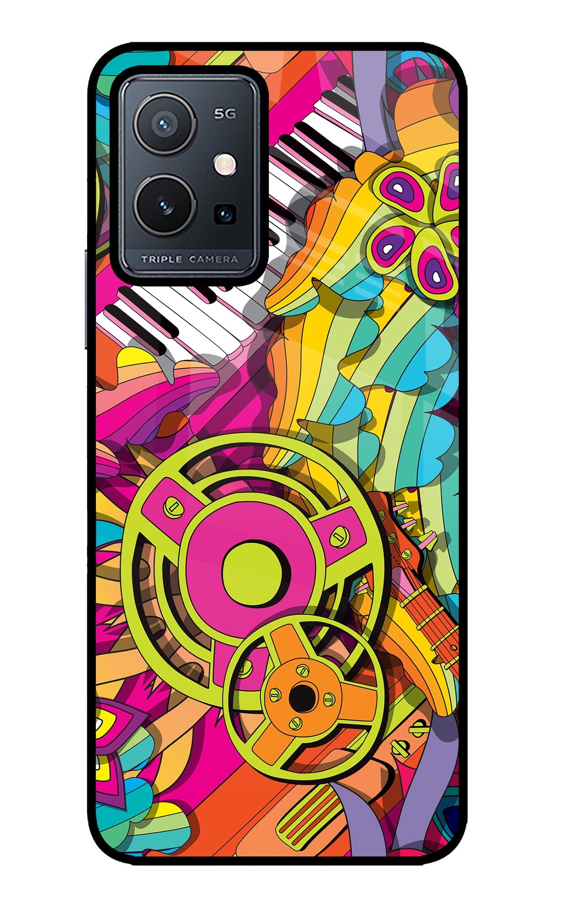 Music Doodle Vivo Y75 5G/Vivo T1 5G Back Cover