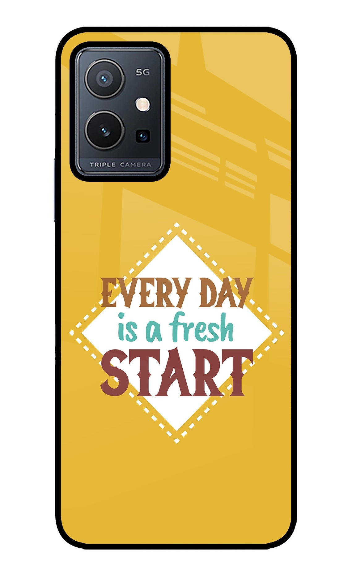 Every day is a Fresh Start Vivo Y75 5G/Vivo T1 5G Glass Case