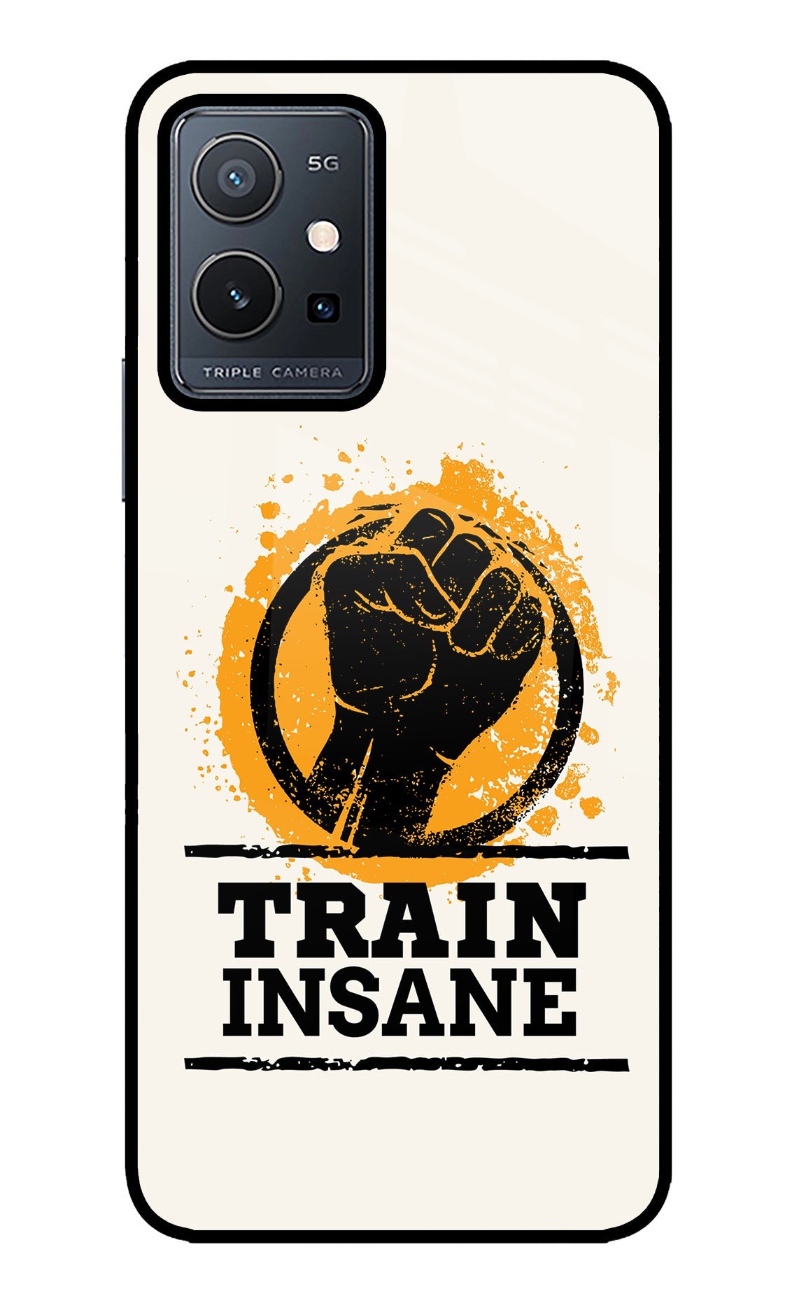 Train Insane Vivo Y75 5G/Vivo T1 5G Glass Case