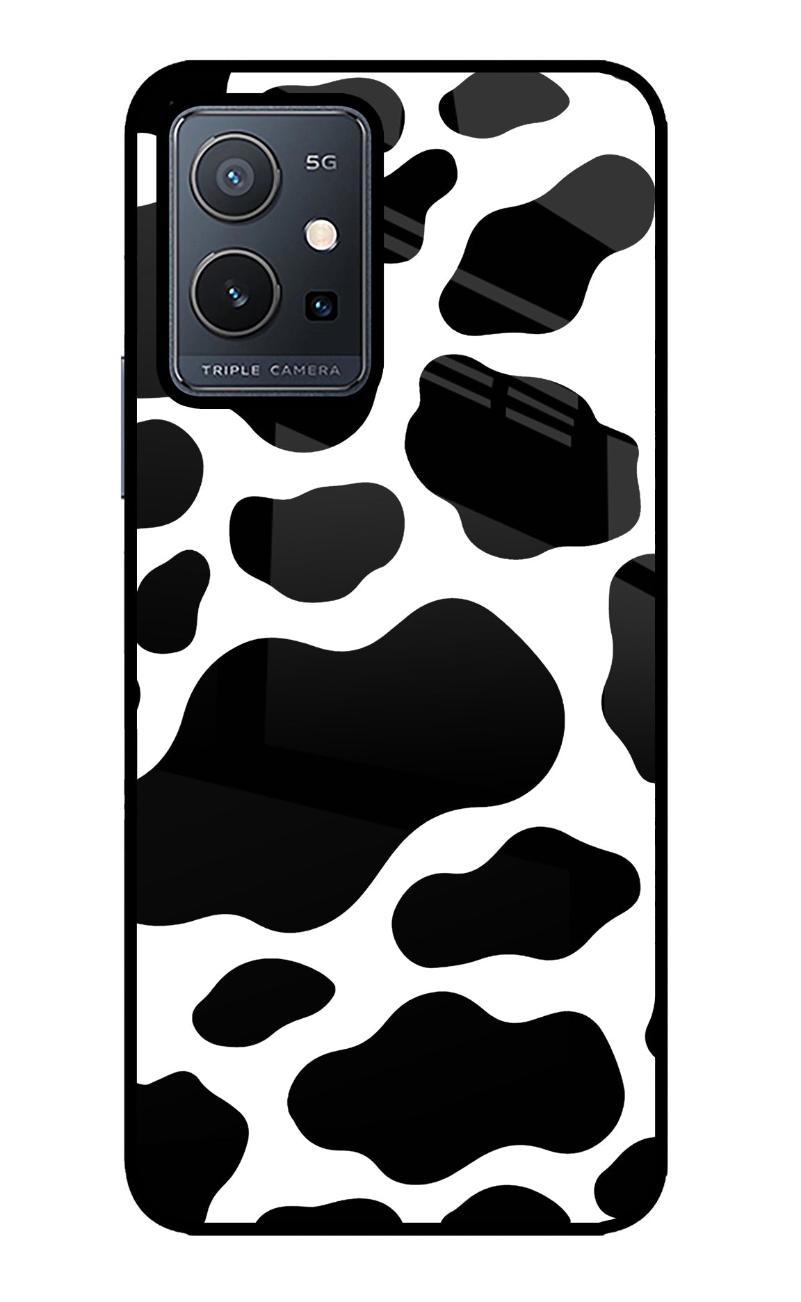 Cow Spots Vivo Y75 5G/Vivo T1 5G Glass Case