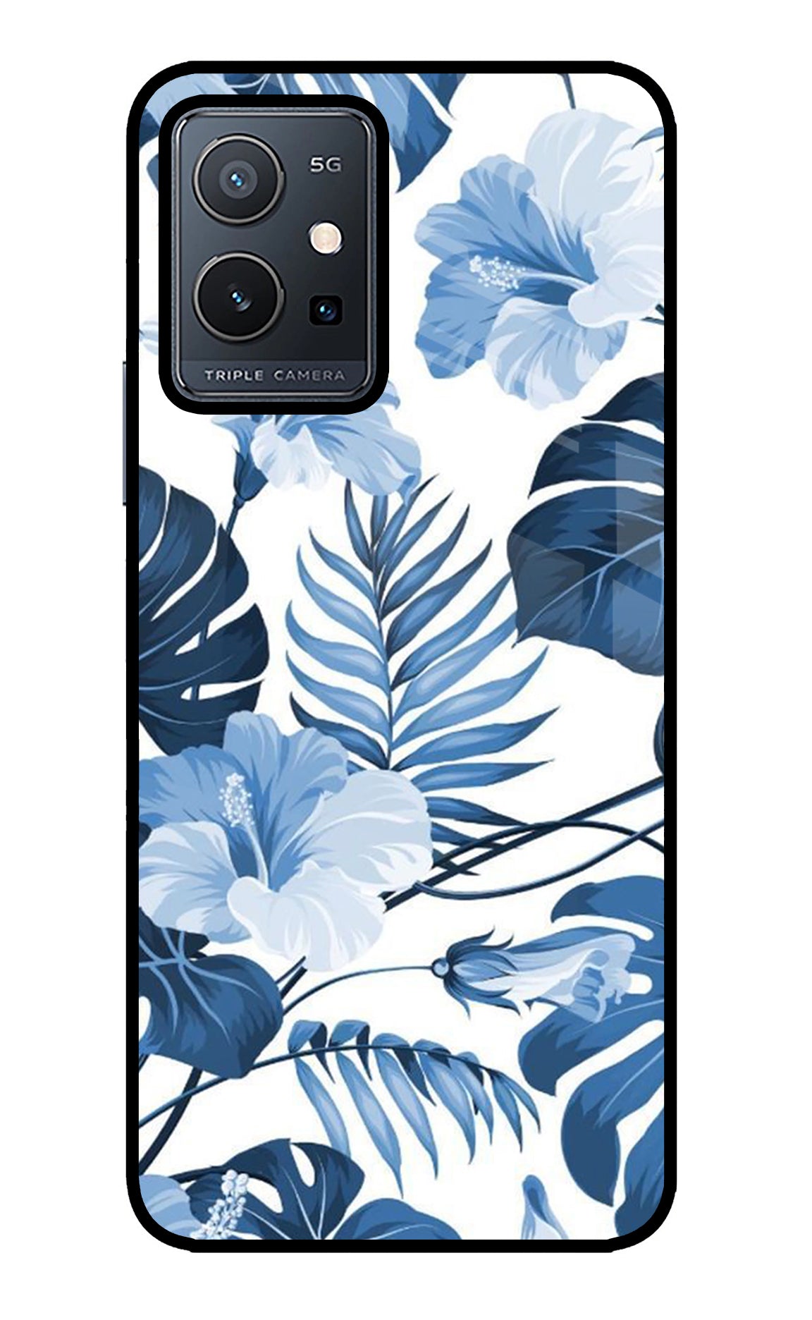 Fabric Art Vivo Y75 5G/Vivo T1 5G Glass Case