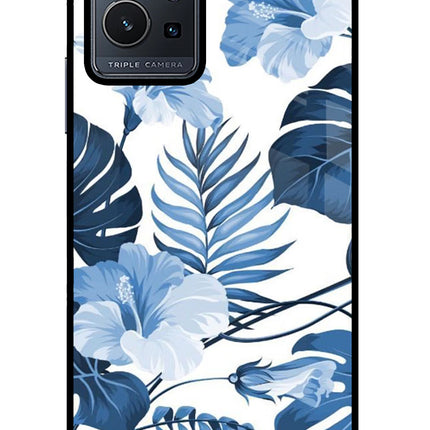 Fabric Art Vivo Y75 5G/Vivo T1 5G Glass Case Back Cover by Casekaro