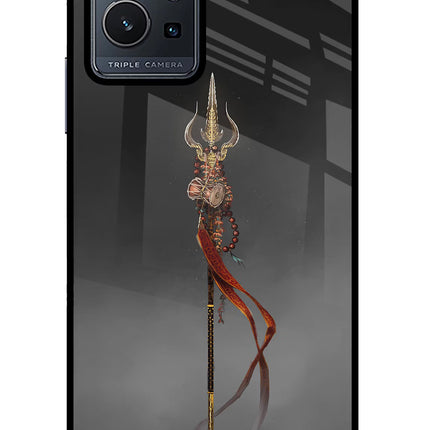 Shiv Trishul Vivo Y75 5G/Vivo T1 5G Glass Case Back Cover by Casekaro