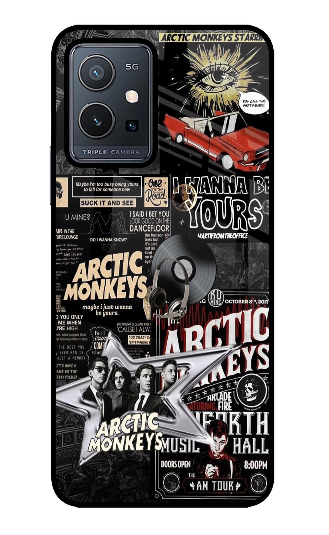 Arctic Monkeys Vivo Y75 5G/Vivo T1 5G Glass Case Back Cover by Casekaro