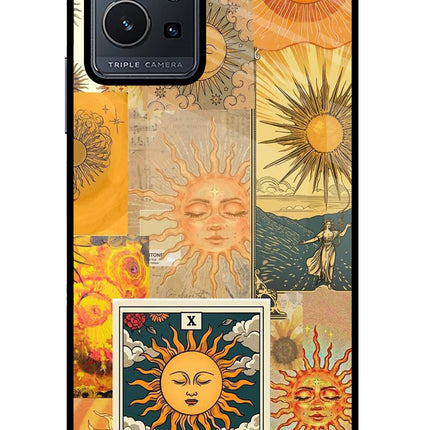 Sun Vivo Y75 5G/Vivo T1 5G Glass Case Back Cover by Casekaro