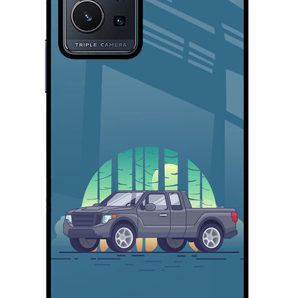 Retro Garage Vibe Vivo Y75 5G/Vivo T1 5G Glass Case
