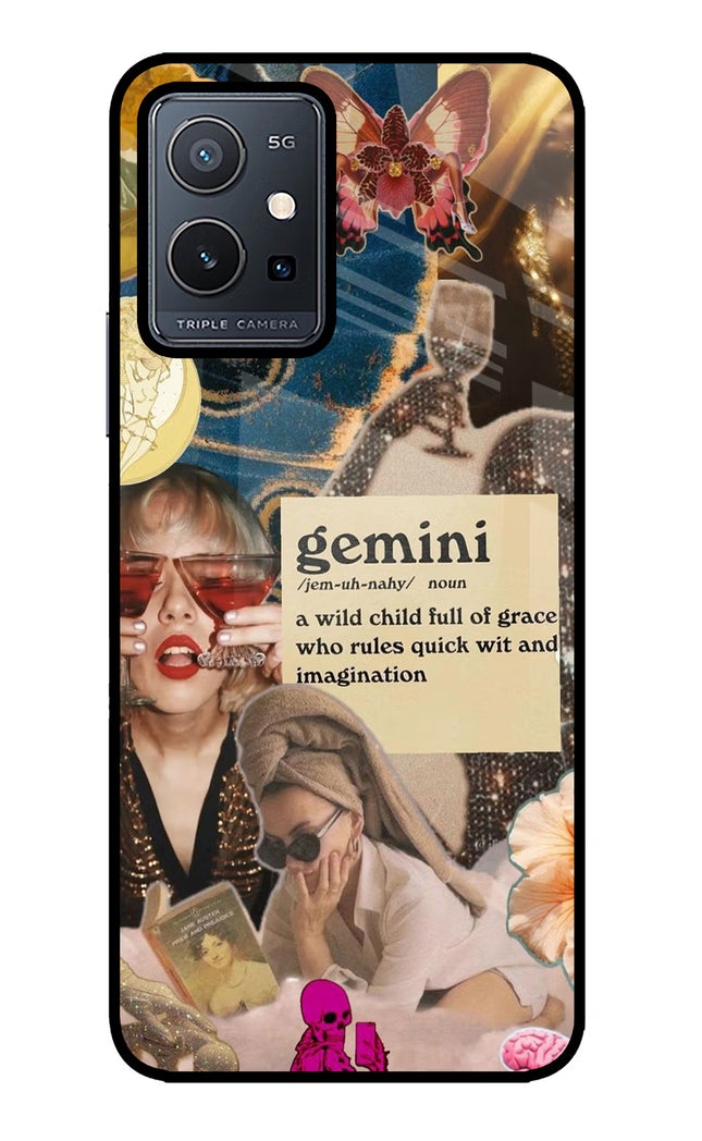 Gemini Zodiac Vivo Y75 5G/Vivo T1 5G Glass Case