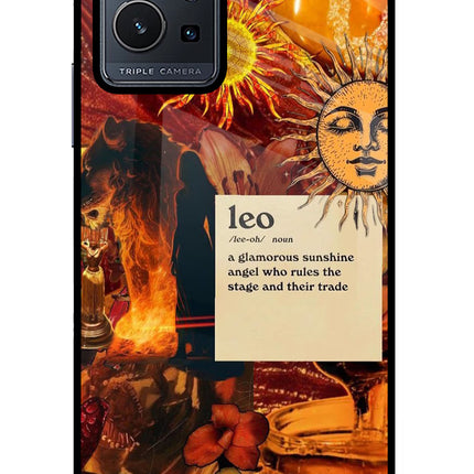 Leo Zodiac Vivo Y75 5G/Vivo T1 5G Glass Case