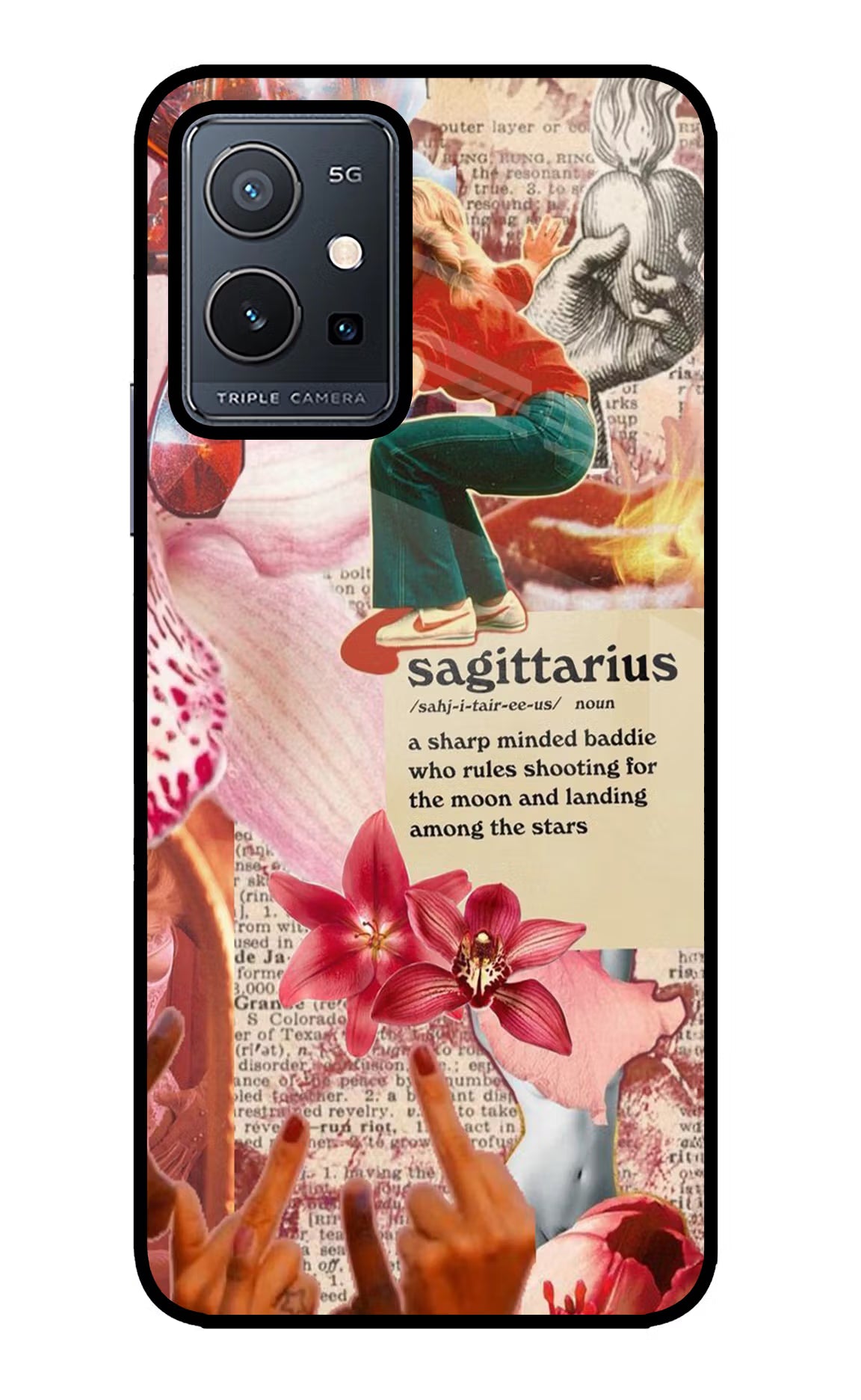 Sagittarius Zodiac Vivo Y75 5G/Vivo T1 5G Glass Case