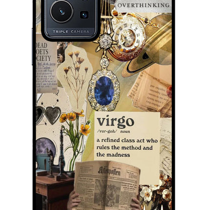 Virgo Zodiac Vivo Y75 5G/Vivo T1 5G Glass Case Back Cover by Casekaro