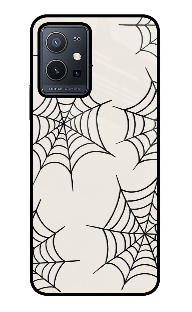 Spider Web Vivo Y75 5G/Vivo T1 5G Glass Case