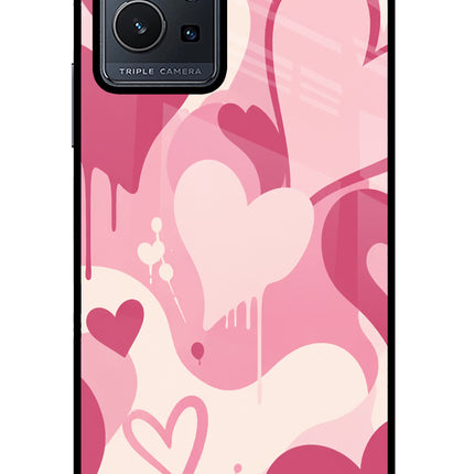 Hearty case Vivo Y75 5G/Vivo T1 5G Glass Case Back Cover by Casekaro