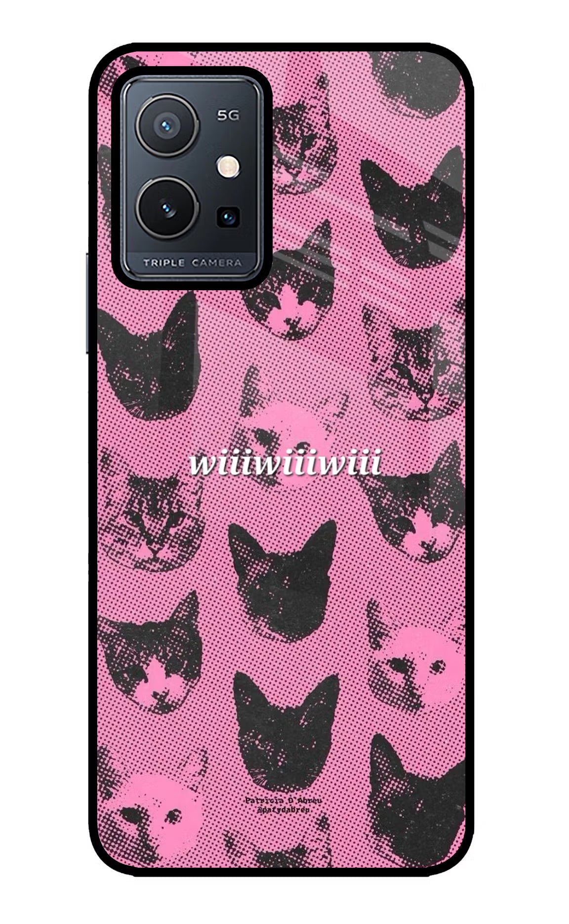 Pink Cats Vivo Y75 5G/Vivo T1 5G Glass Case