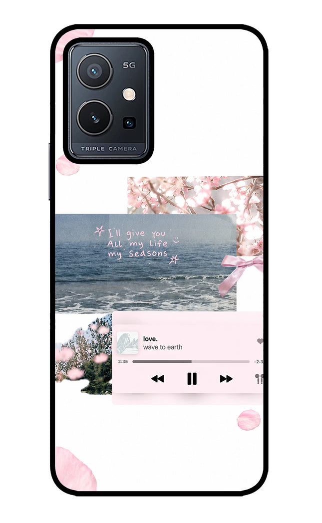Wave to earth Vivo Y75 5G/Vivo T1 5G Glass Case
