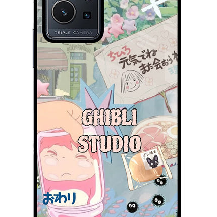 Studio Ghibli Vivo Y75 5G/Vivo T1 5G Glass Case