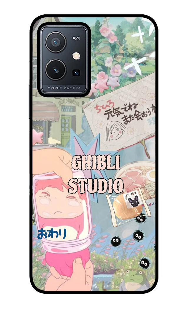 Studio Ghibli Vivo Y75 5G/Vivo T1 5G Glass Case