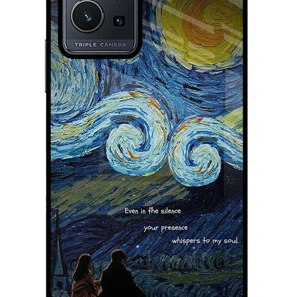 Softcore Vivo Y75 5G/Vivo T1 5G Glass Case Back Cover by Casekaro