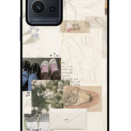 Soft Aesthetic Vivo Y75 5G/Vivo T1 5G Glass Case Back Cover by Casekaro
