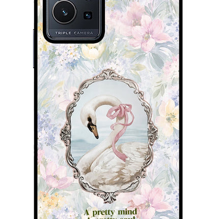 Pretty Mind Pretty Soul Vivo Y75 5G/Vivo T1 5G Glass Case Back Cover by Casekaro