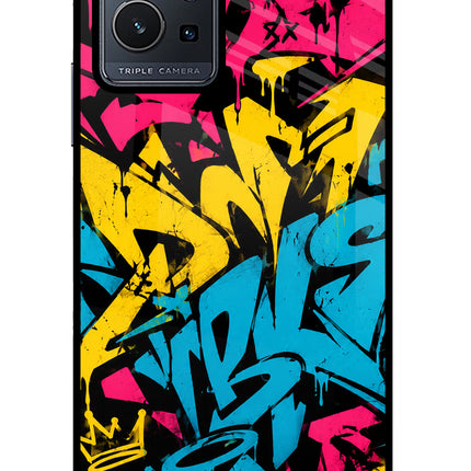 Graffiti Vibe Vivo Y75 5G/Vivo T1 5G Glass Case