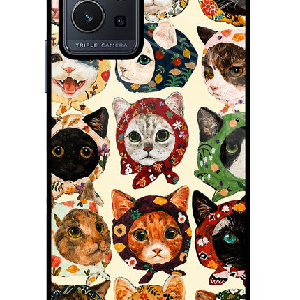 Cool Cat Vivo Y75 5G/Vivo T1 5G Glass Case