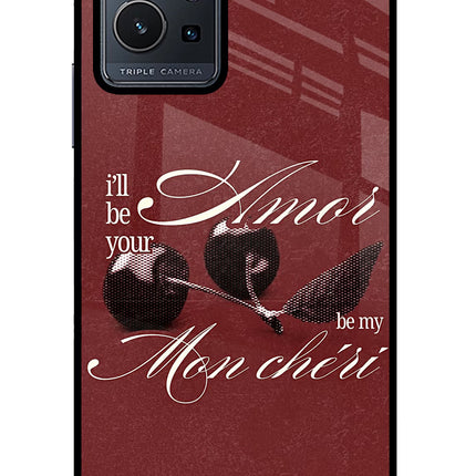 Velvet Cherry Vivo Y75 5G/Vivo T1 5G Glass Case