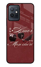 Velvet Cherry Vivo Y75 5G/Vivo T1 5G Glass Case