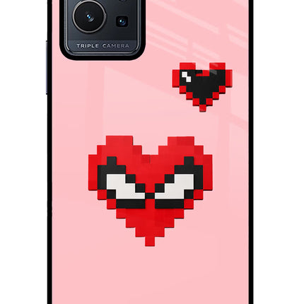 Gwen Heart Vivo Y75 5G/Vivo T1 5G Glass Case Back Cover by Casekaro