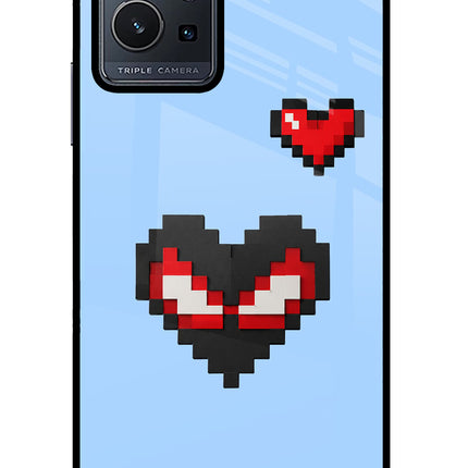 Peter Heart Vivo Y75 5G/Vivo T1 5G Glass Case Back Cover by Casekaro