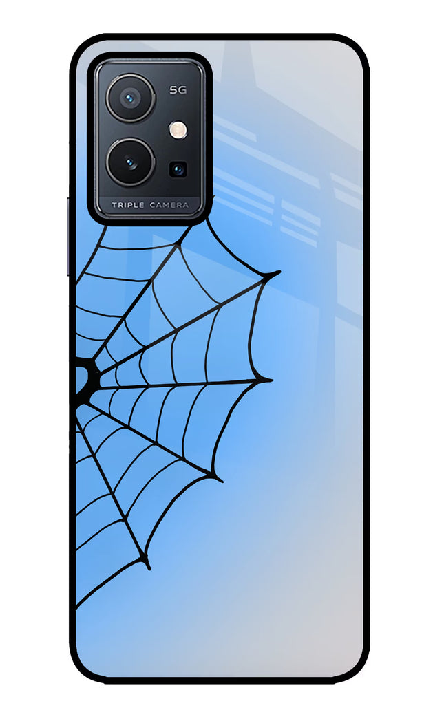Blue Web Vivo Y75 5G/Vivo T1 5G Glass Case