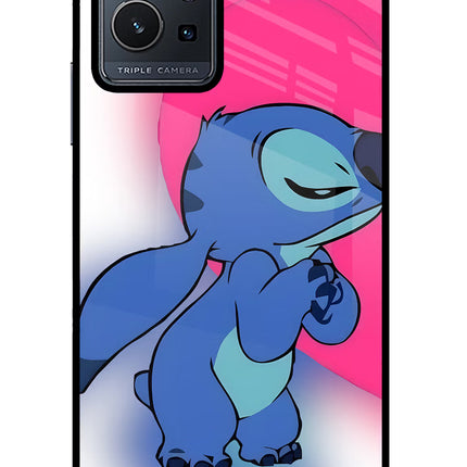 Stitch Hug Vivo Y75 5G/Vivo T1 5G Glass Case