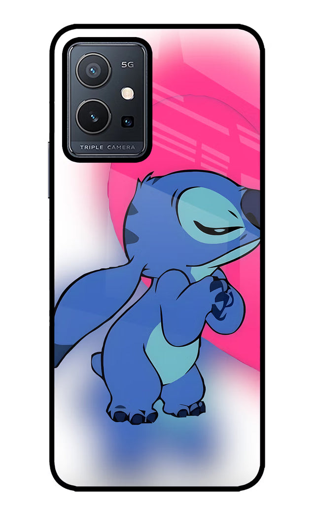 Stitch Hug Vivo Y75 5G/Vivo T1 5G Glass Case