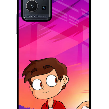 Marco Sunset Vivo Y75 5G/Vivo T1 5G Glass Case