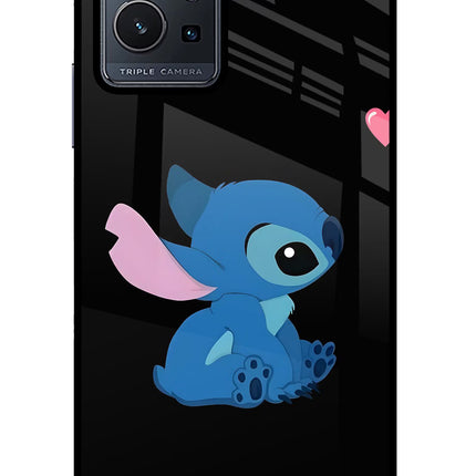 Stitch Crush Vivo Y75 5G/Vivo T1 5G Glass Case Back Cover by Casekaro