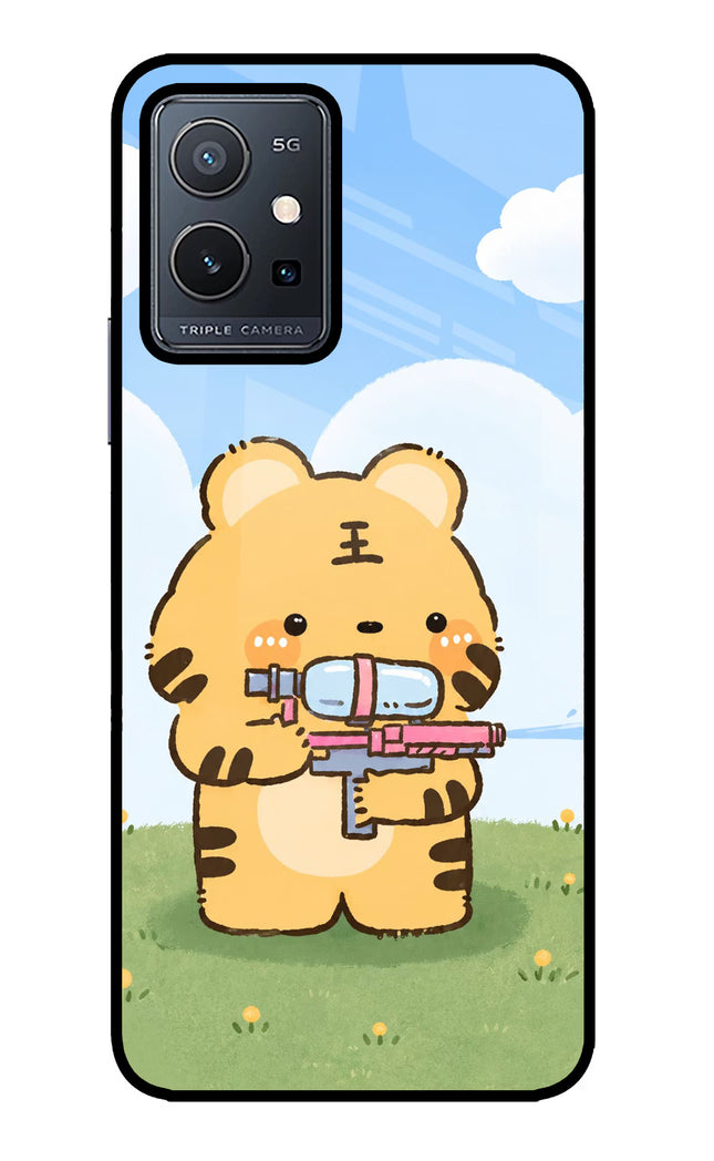 Tiger Treat Vivo Y75 5G/Vivo T1 5G Glass Case