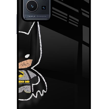 Bat Kitty Vivo Y75 5G/Vivo T1 5G Glass Case Back Cover by Casekaro