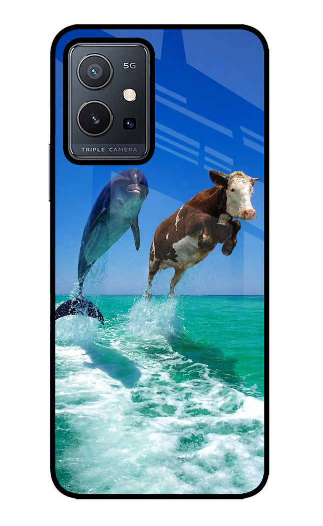 Dolphin vs Cow Vivo Y75 5G/Vivo T1 5G Glass Case