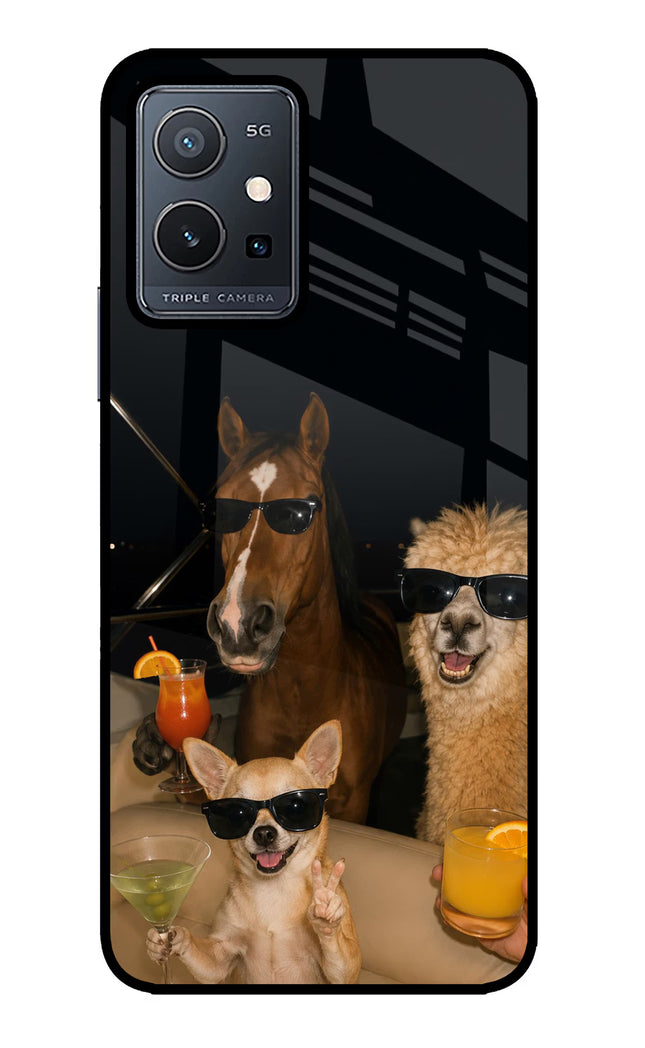 Party Squad Vivo Y75 5G/Vivo T1 5G Glass Case