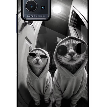 Hood Cats Vivo Y75 5G/Vivo T1 5G Glass Case