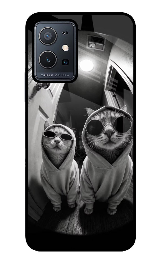 Hood Cats Vivo Y75 5G/Vivo T1 5G Glass Case