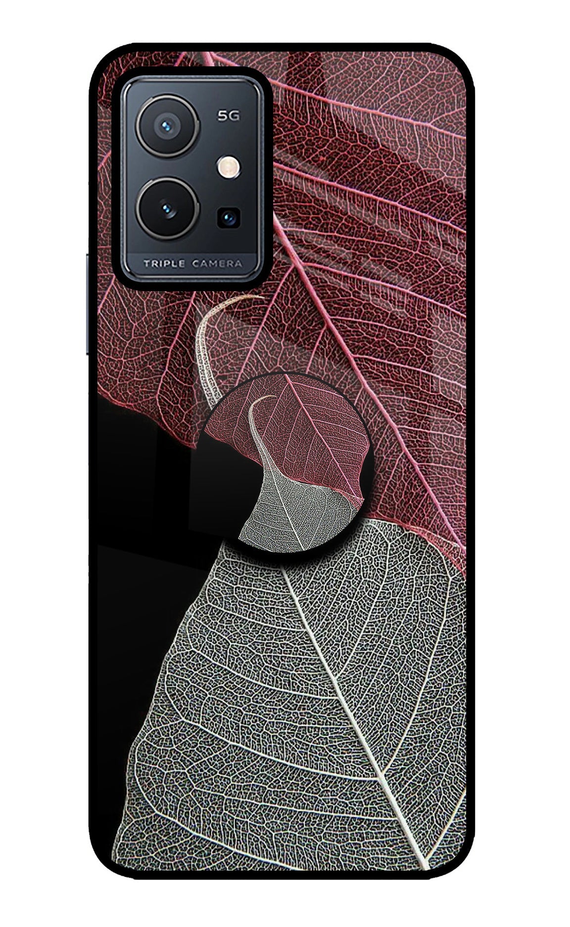 Leaf Pattern Vivo Y75 5G/Vivo T1 5G Pop Case