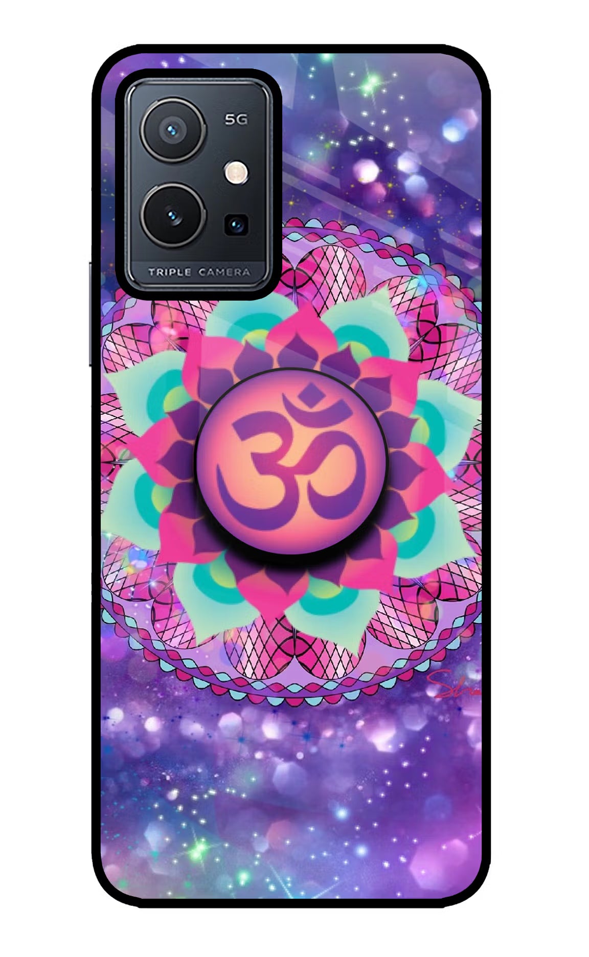Om Purple Vivo Y75 5G/Vivo T1 5G Pop Case by Casekaro