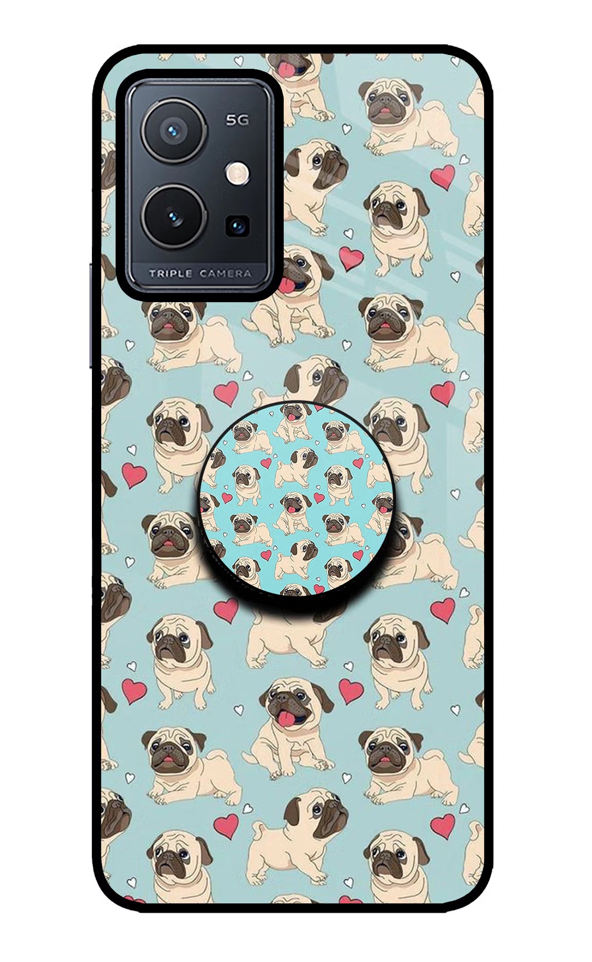 Pug Dog Vivo Y75 5G/Vivo T1 5G Pop Case by Casekaro